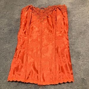 Coral pink Hollywood dream sweetheart corset